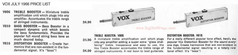 Vox Boosters 1966